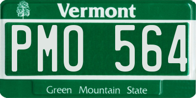 VT license plate PMO564