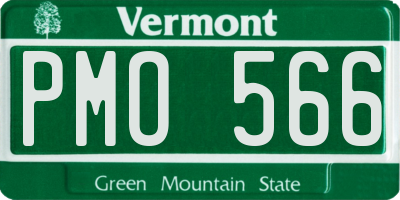VT license plate PMO566