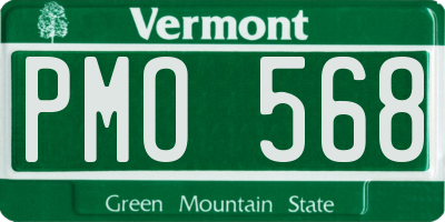 VT license plate PMO568