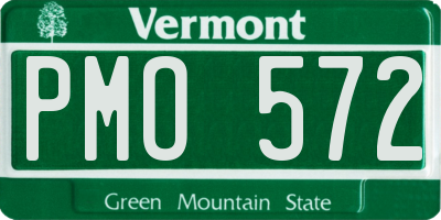 VT license plate PMO572