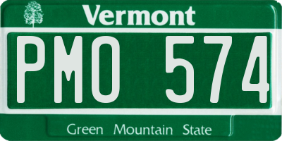 VT license plate PMO574