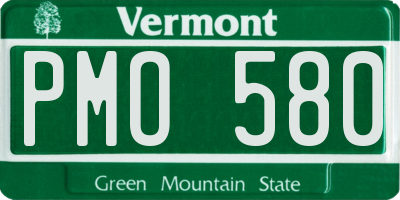 VT license plate PMO580