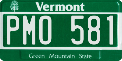VT license plate PMO581