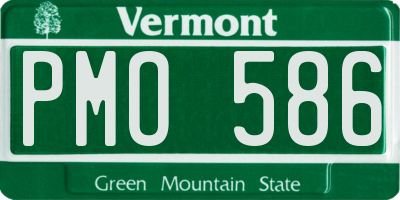 VT license plate PMO586