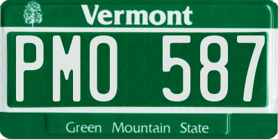 VT license plate PMO587