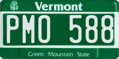 VT license plate PMO588