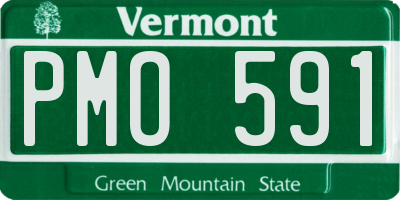 VT license plate PMO591