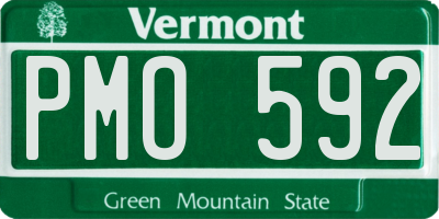 VT license plate PMO592