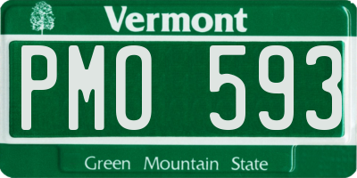 VT license plate PMO593