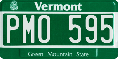 VT license plate PMO595