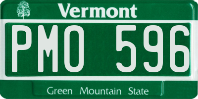 VT license plate PMO596