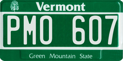 VT license plate PMO607