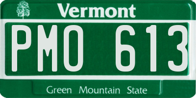 VT license plate PMO613