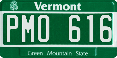VT license plate PMO616