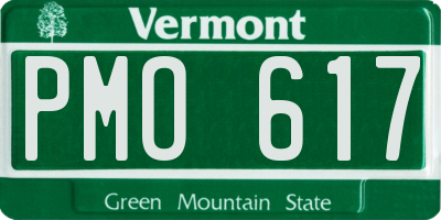 VT license plate PMO617