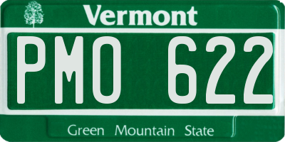 VT license plate PMO622