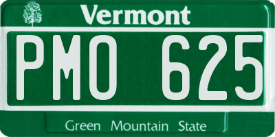VT license plate PMO625