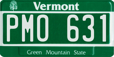 VT license plate PMO631