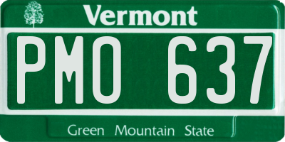 VT license plate PMO637