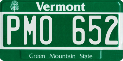 VT license plate PMO652