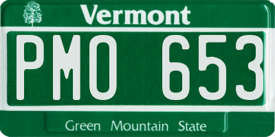 VT license plate PMO653