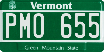 VT license plate PMO655