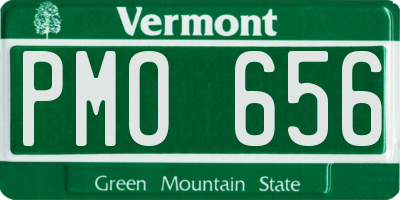 VT license plate PMO656