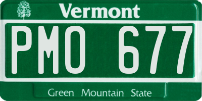 VT license plate PMO677