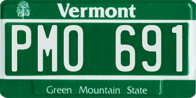 VT license plate PMO691