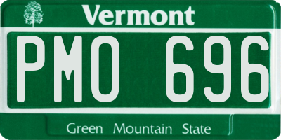 VT license plate PMO696