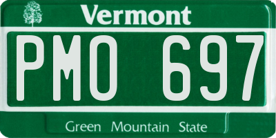 VT license plate PMO697