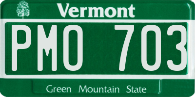 VT license plate PMO703