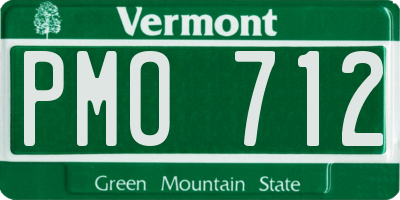 VT license plate PMO712