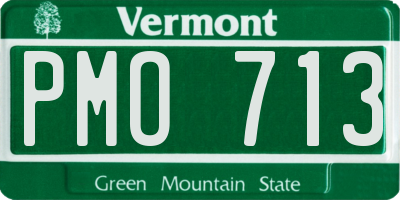 VT license plate PMO713