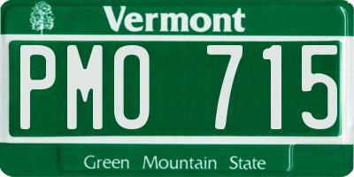 VT license plate PMO715