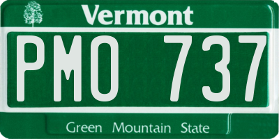 VT license plate PMO737