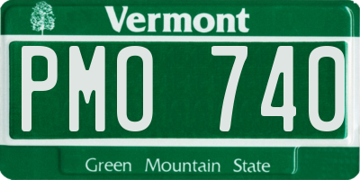 VT license plate PMO740