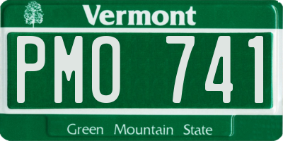 VT license plate PMO741