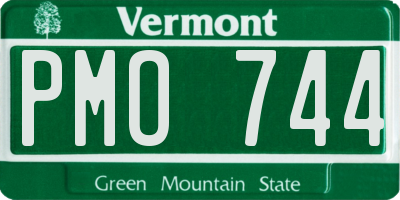VT license plate PMO744