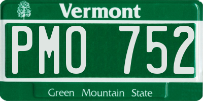 VT license plate PMO752