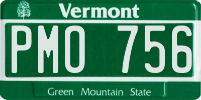 VT license plate PMO756