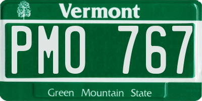 VT license plate PMO767