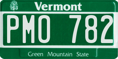 VT license plate PMO782