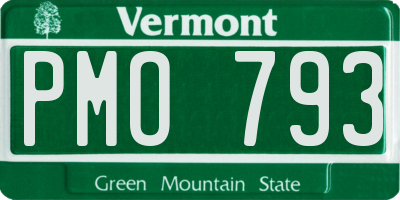 VT license plate PMO793