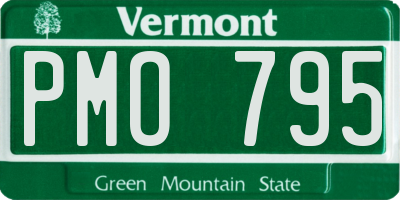 VT license plate PMO795