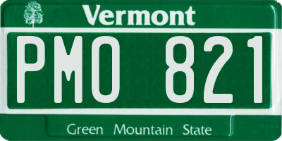 VT license plate PMO821