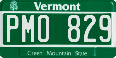 VT license plate PMO829