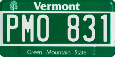 VT license plate PMO831