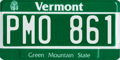 VT license plate PMO861
