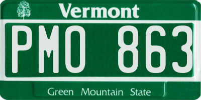 VT license plate PMO863
